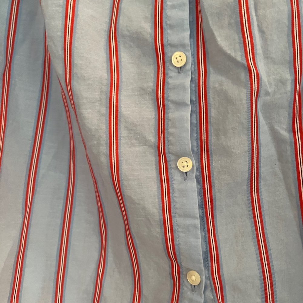 Madewell Striped Button Down Short Sleeve Shirt - XS - Picture 3 of 9